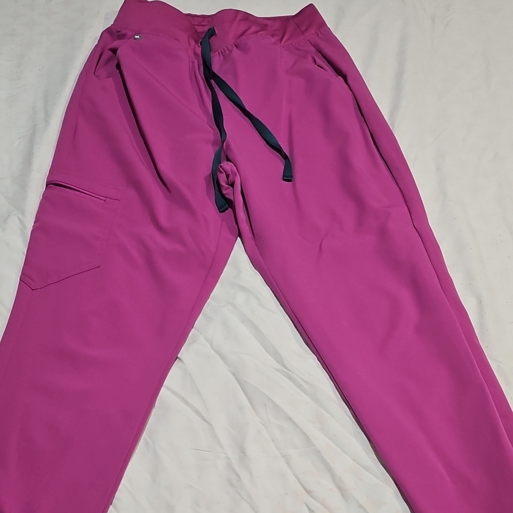 Figs Bright Pink Scrub Pants
